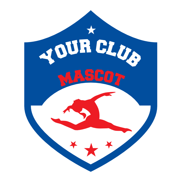 Custom Jumping Gymnastics Shield Sticker