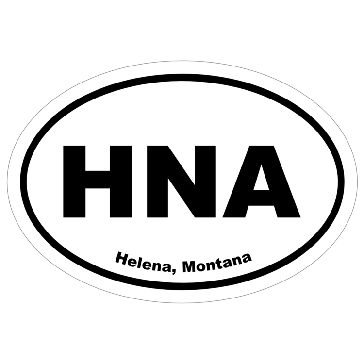 Helena, Montana Oval Stickers