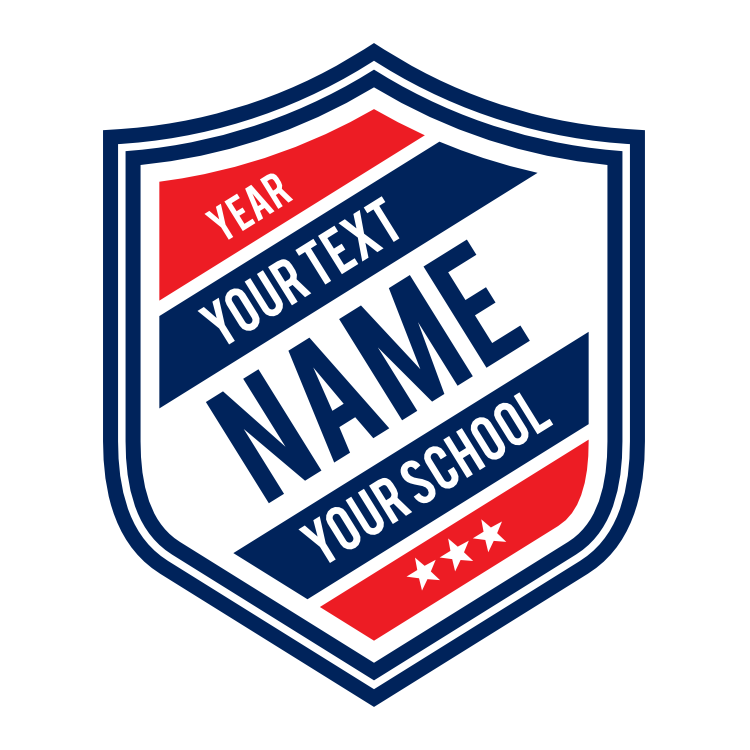 Custom Soccer Shield with Angled Text