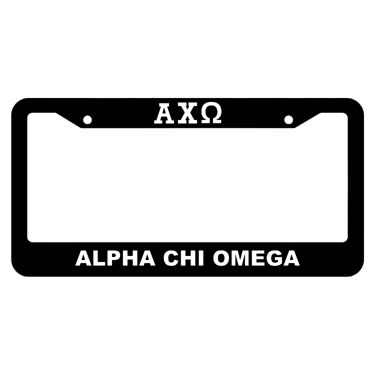 Alpha Chi Omega License Plate Frame