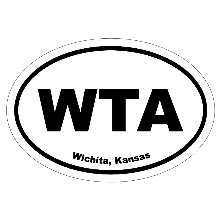 Wichita, Kansas Oval Stickers