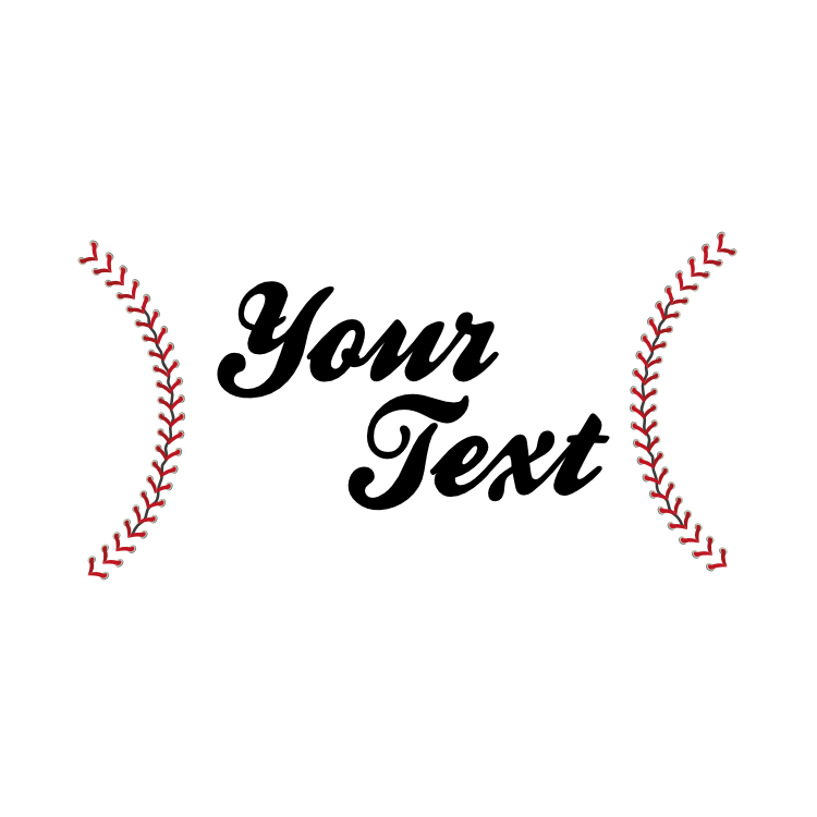 Custom Rectangle Baseball with your Text Magnet