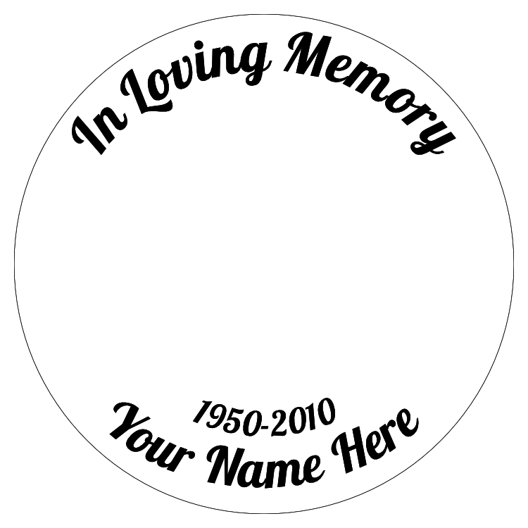 In Loving Memory Circle Sticker