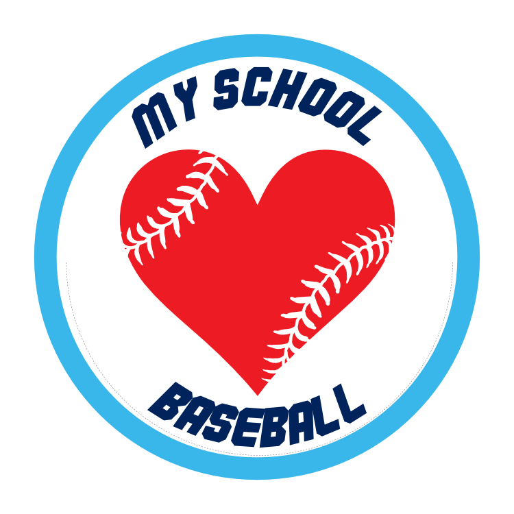 Custom Baseball Sticker with Heart Seams and text