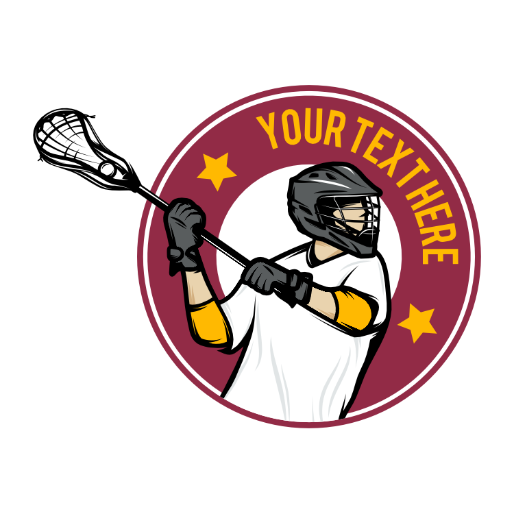 Custom Lacrosse Circle Sticker
