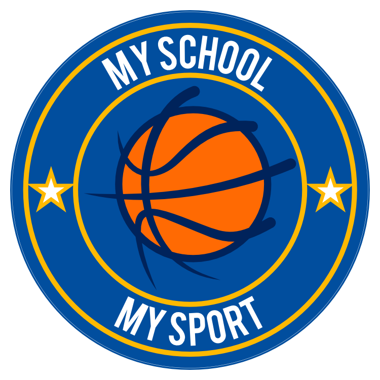 Custom Double Border Basketball Text Sticker