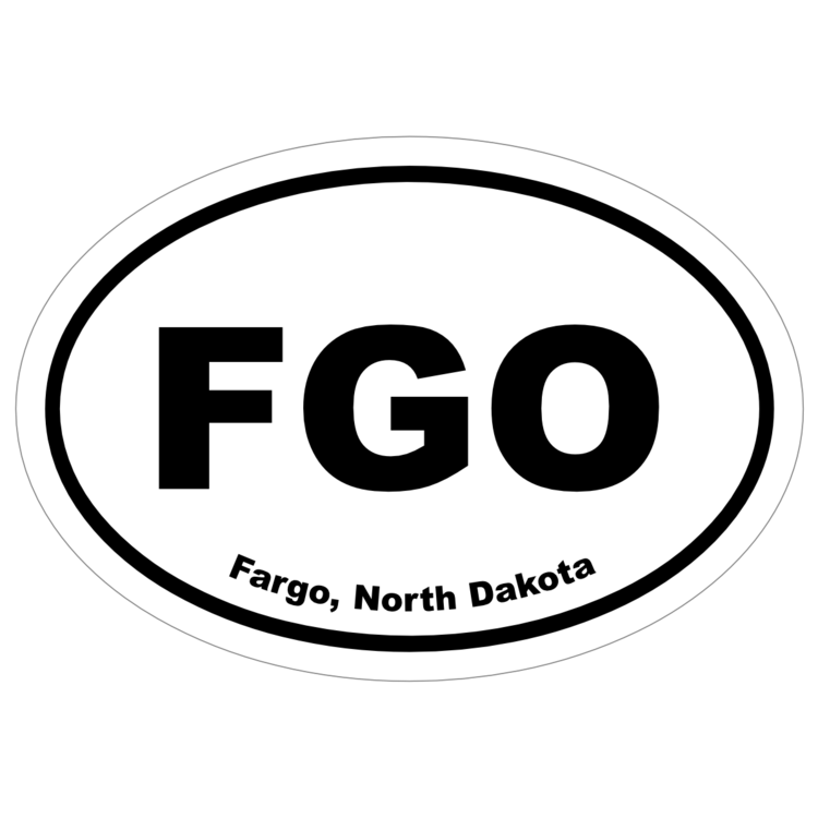 Fargo, North Dakota Oval Stickers