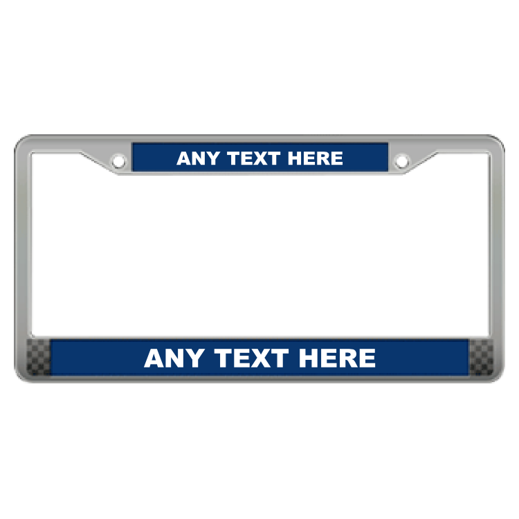 Custom Die Cast Zinc Polished Chrome Frame with Raised Letters