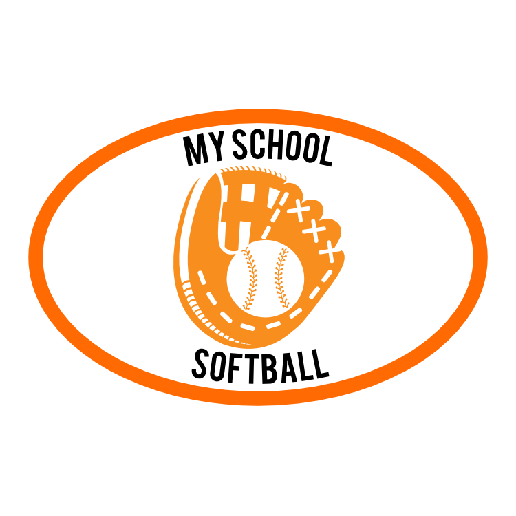 Custom Softball Mitt Oval Sticker