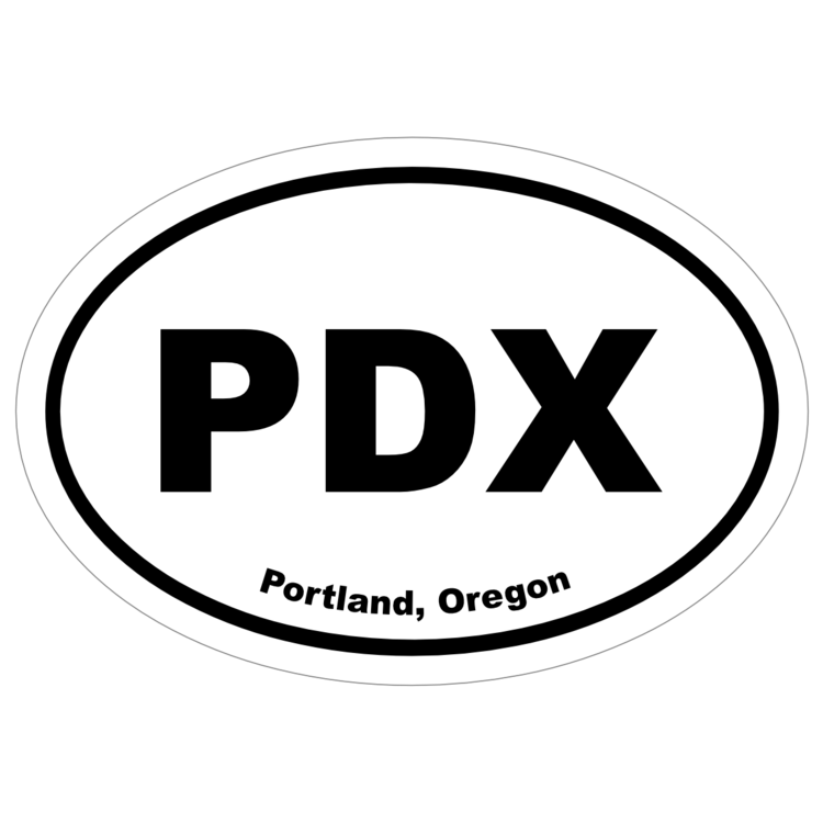 Portland, Oregon Oval Stickers