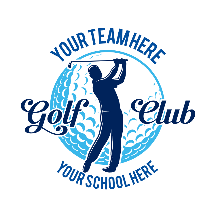 Custom Golf Club Player Swinging Circle Sticker