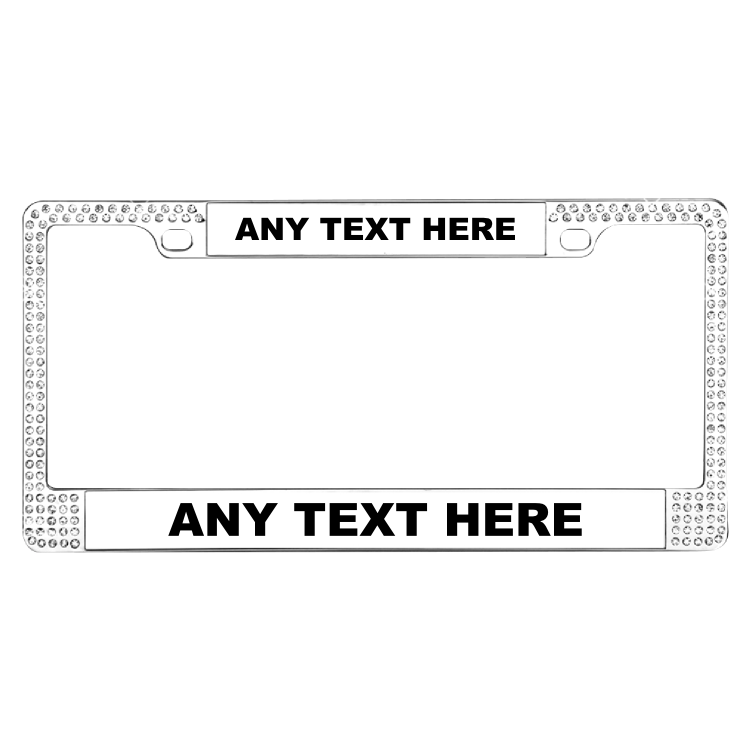 Custom Chrome License Plate With Diamonds
