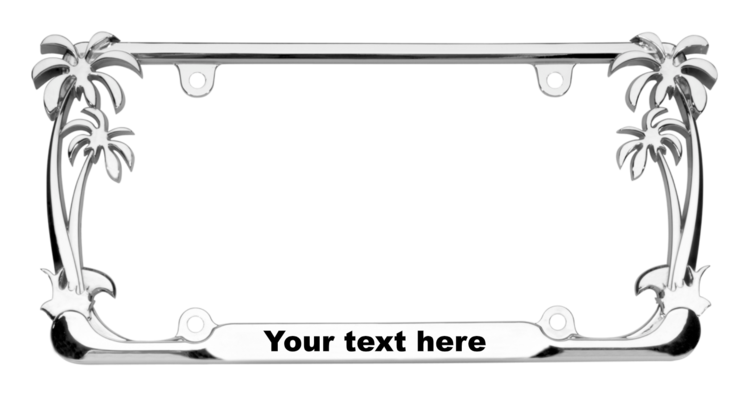 custom chrome motorcycle license plate frames