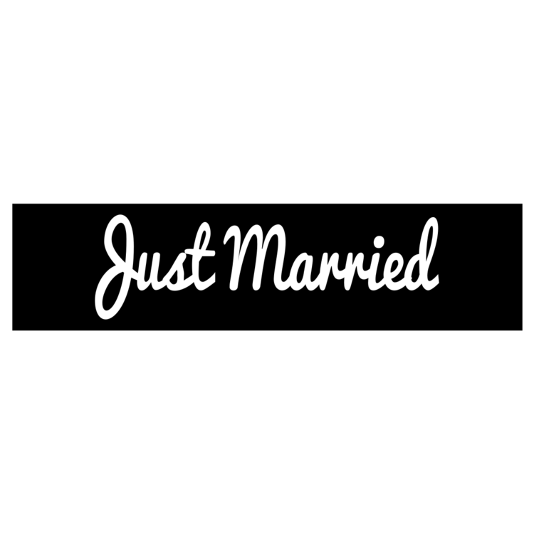 Just Married Customizable Bumper Sticker
