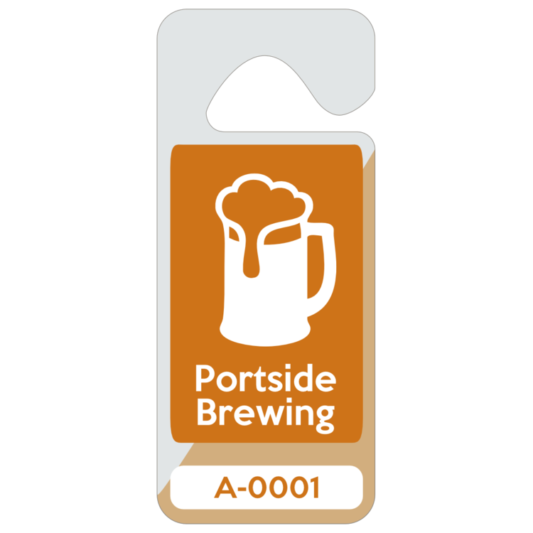 Large Employee Rectangle Parking Permit Hang Tag