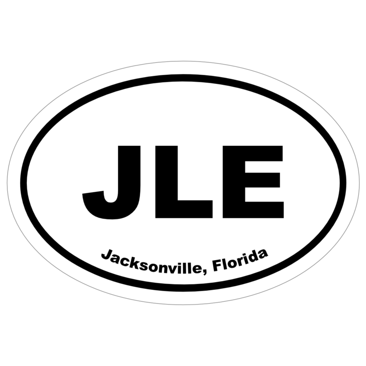 Jacksonville, Florida Oval Stickers