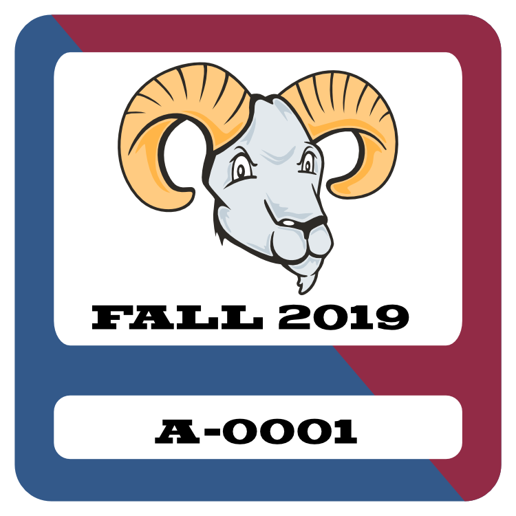 Two Color Square Parking Permit Sticker