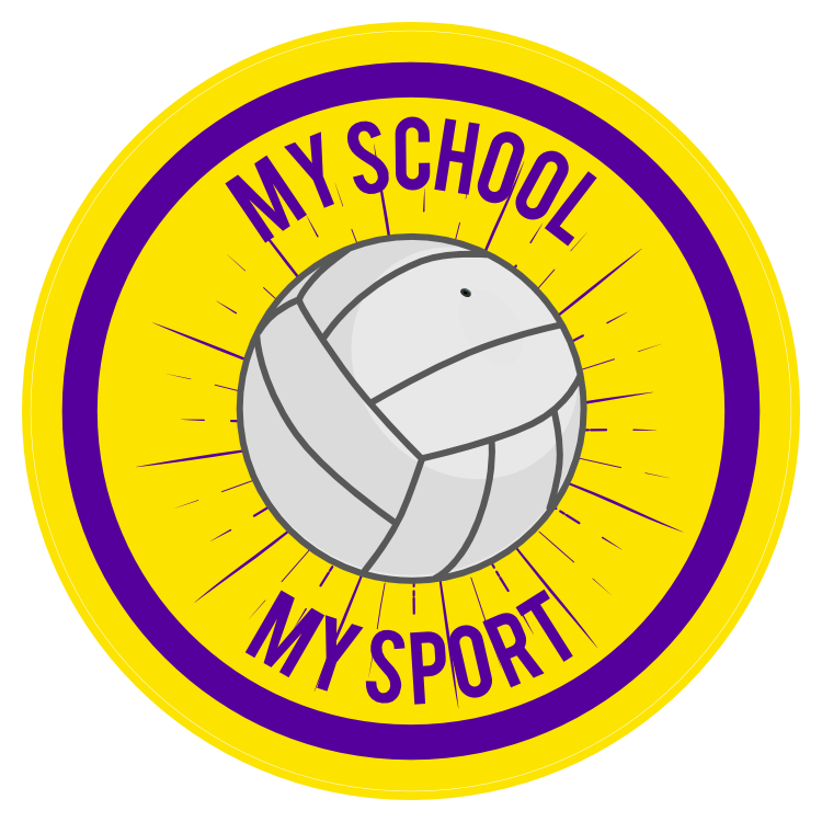 Custom Volleyball Circle Burst Sticker