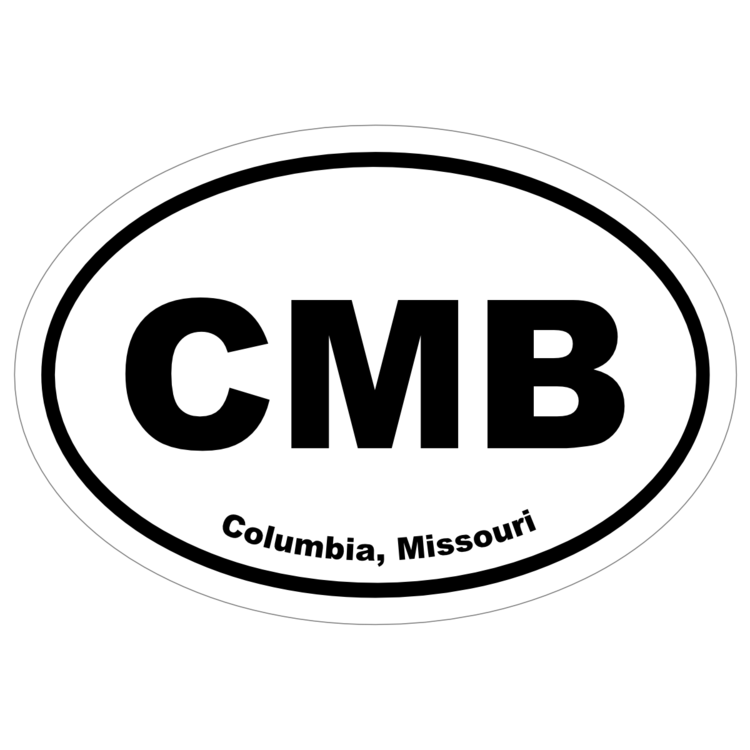 Columbia, Missouri Oval Stickers