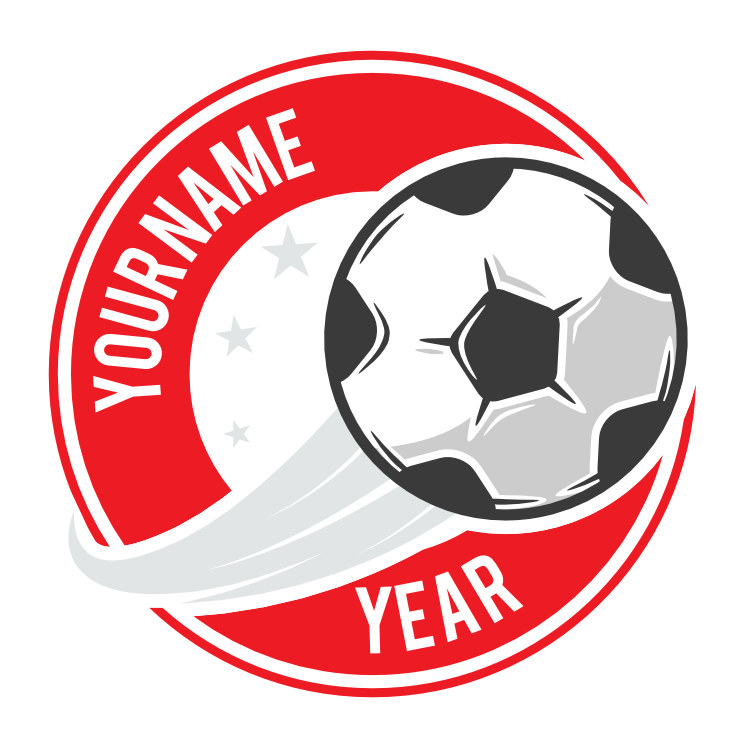 Custom Soccer Swoosh Circle Sticker