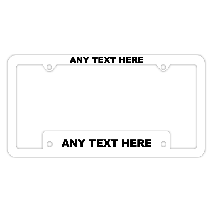 Thin Top-Wide Bottom Custom High View White Frame