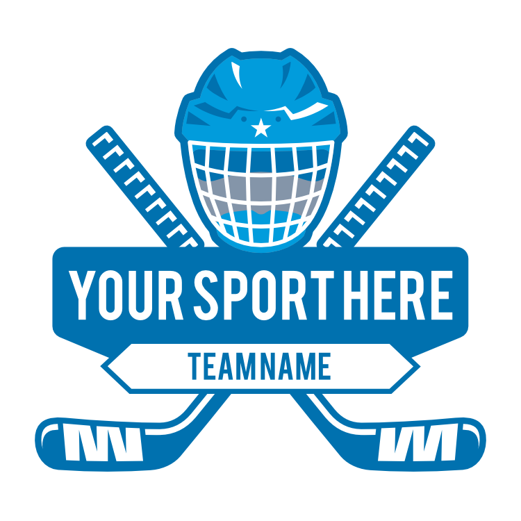 Custom Helmet and Stick Ice Hockey Sticker
