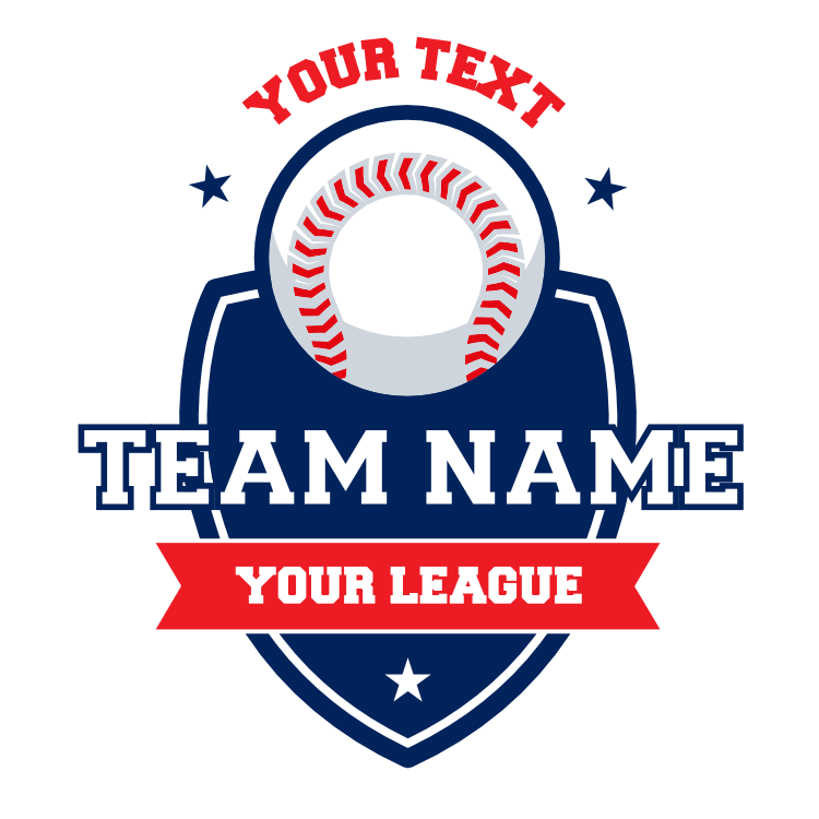 Custom Baseball Shield Magnet with Text
