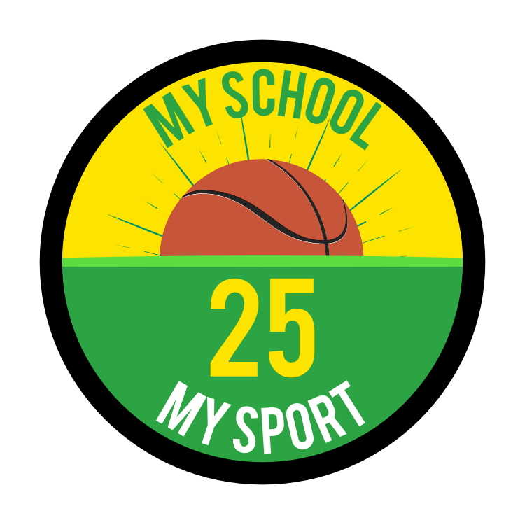 Custom Printed Basketball with Half Circle Sticker