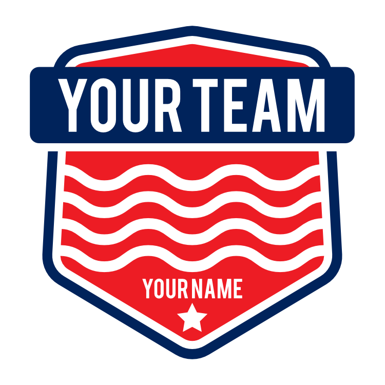 Custom Swim Team Shield Sticker