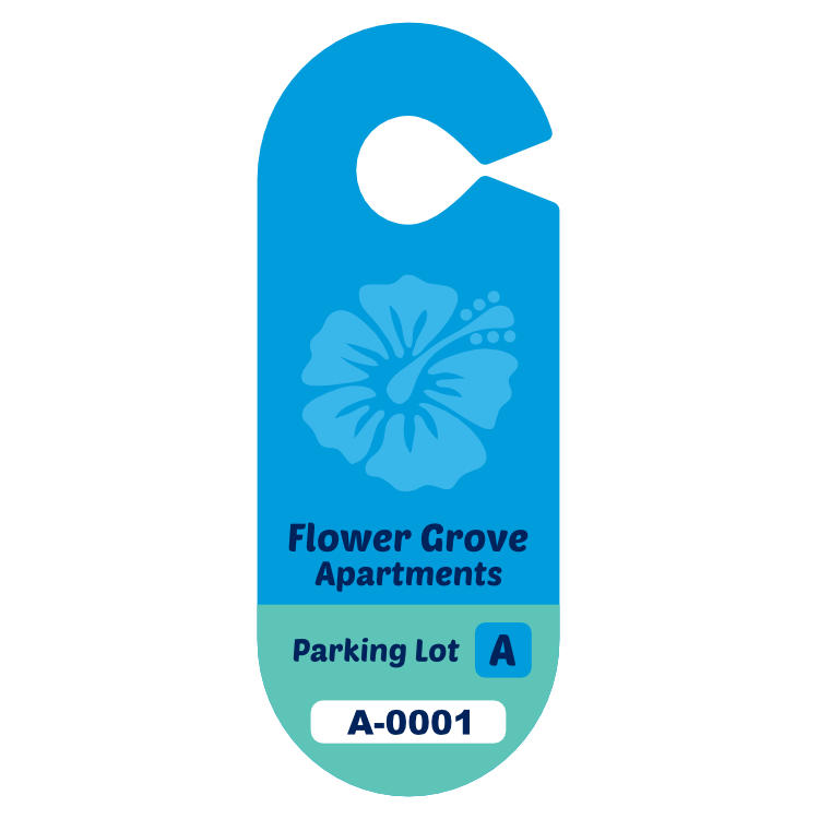 Oval Apartment Hang Tag Parking Permit