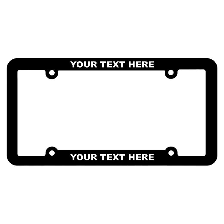 Thin Top-Medium Bottom Customizable Silk Screened Black Frame