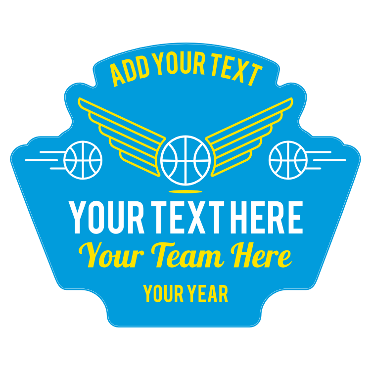 Custom Retro Basketball Patch Sticker
