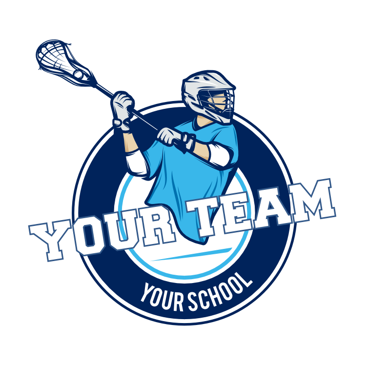 Custom Team Lacrosse Circle Sticker