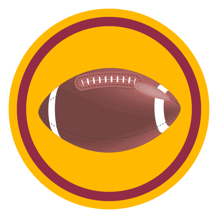 Custom Football Circle Sticker