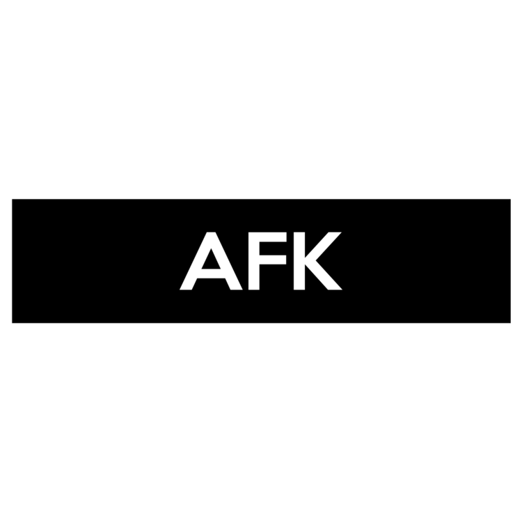 Afk Customizable Bumper Sticker Afk Customizable Bumper Sticker