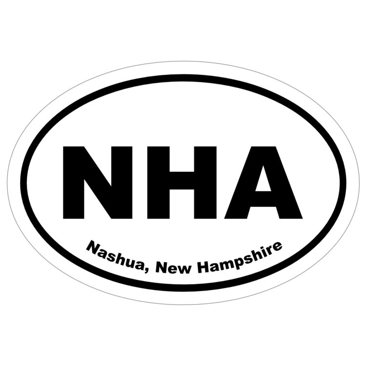 Nashua, New Hampshire Oval Stickers