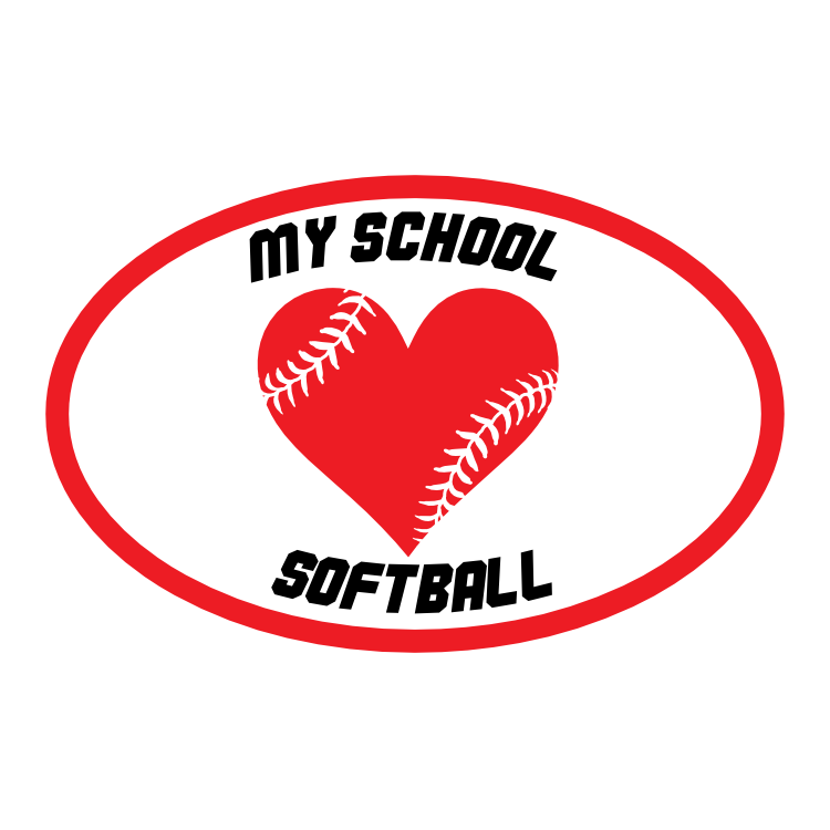 Custom Heart with Softball Seams in an Oval Magnet