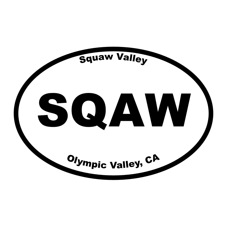 Squaw Valley Oval Sticker