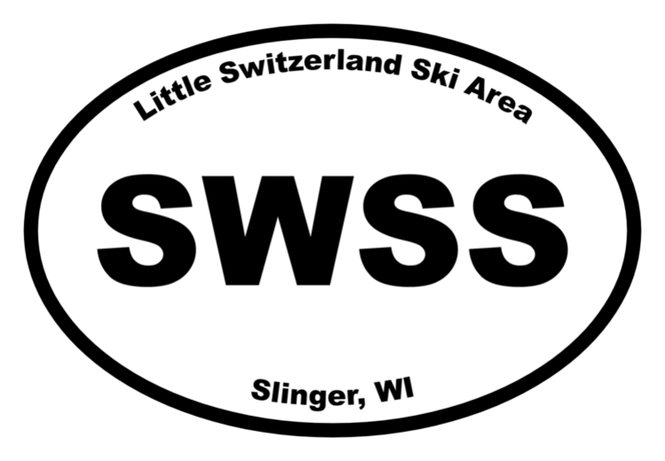 Little Switzerland Ski Area Oval Sticker