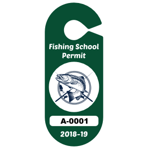 Two Color Large Oval Parking Permit Hang Tag
