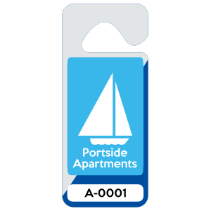 Large Rectangle Apartment Parking Permit Hang Tag