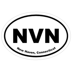 New Haven, Connecticut Oval Stickers