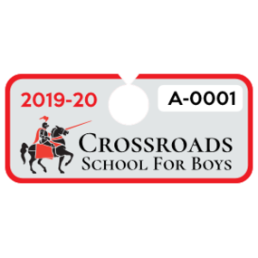 Horizontal School Hang Tag Parking Permit