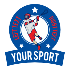 Custom Team Lacrosse Circle and Banner Sticker