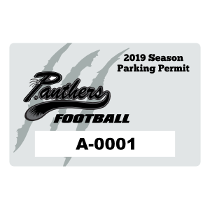 Claw Mark Rectangle School Sports Parking Permit Sticker
