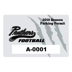 Claw Mark Rectangle School Sports Parking Permit Sticker