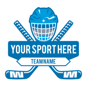 Custom Helmet and Stick Ice Hockey Sticker