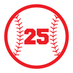 Custom Circle Baseball Sticker with your Number