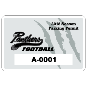 Claw Mark Rectangle School Sports Parking Permit Sticker