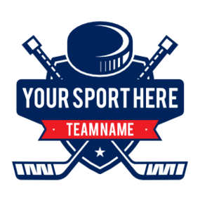 Custom Ice Hockey Sticks and Puck Sticker